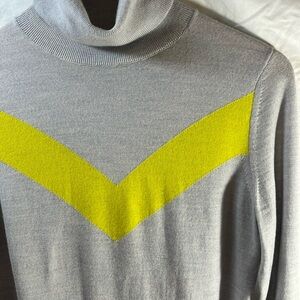 Fine Merino Wool Chevron Turtleneck